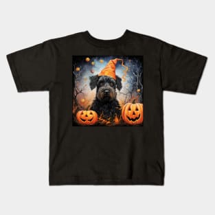 Halloween Kerry blue terrier Kids T-Shirt